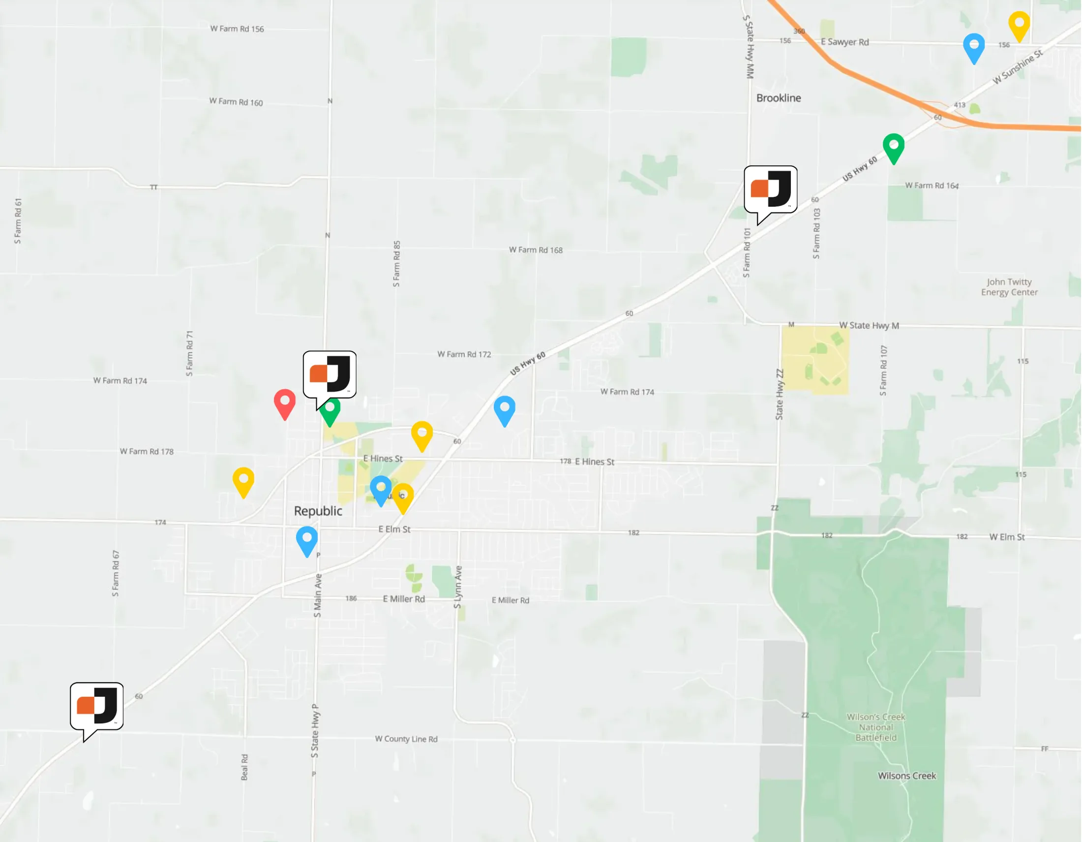 Brookline / Republic Competition Map