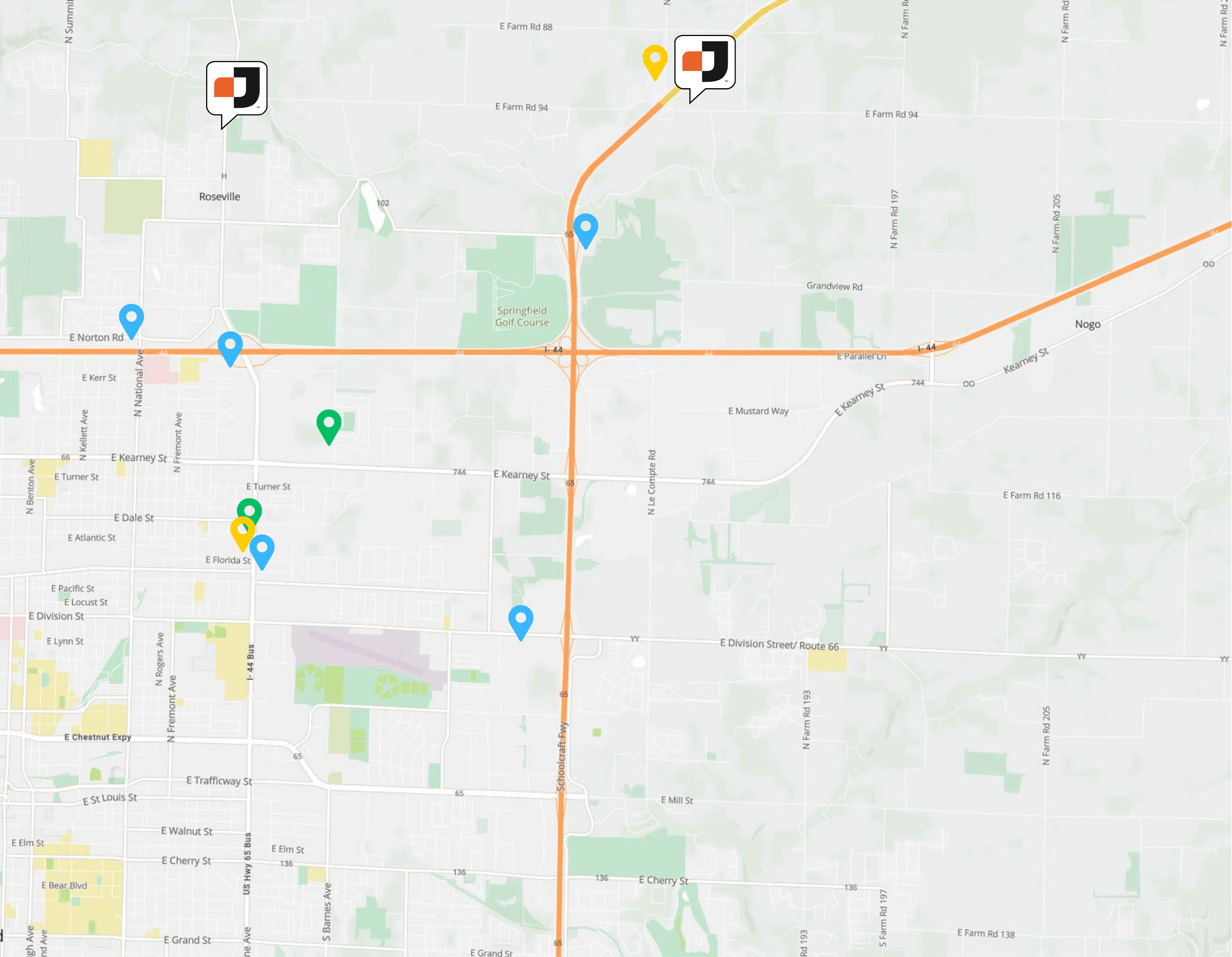 NE Springfield Competition Map